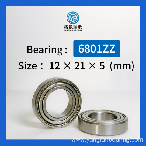 Deep Groove Ball Bearing 6801zz/2rs 12*21*5